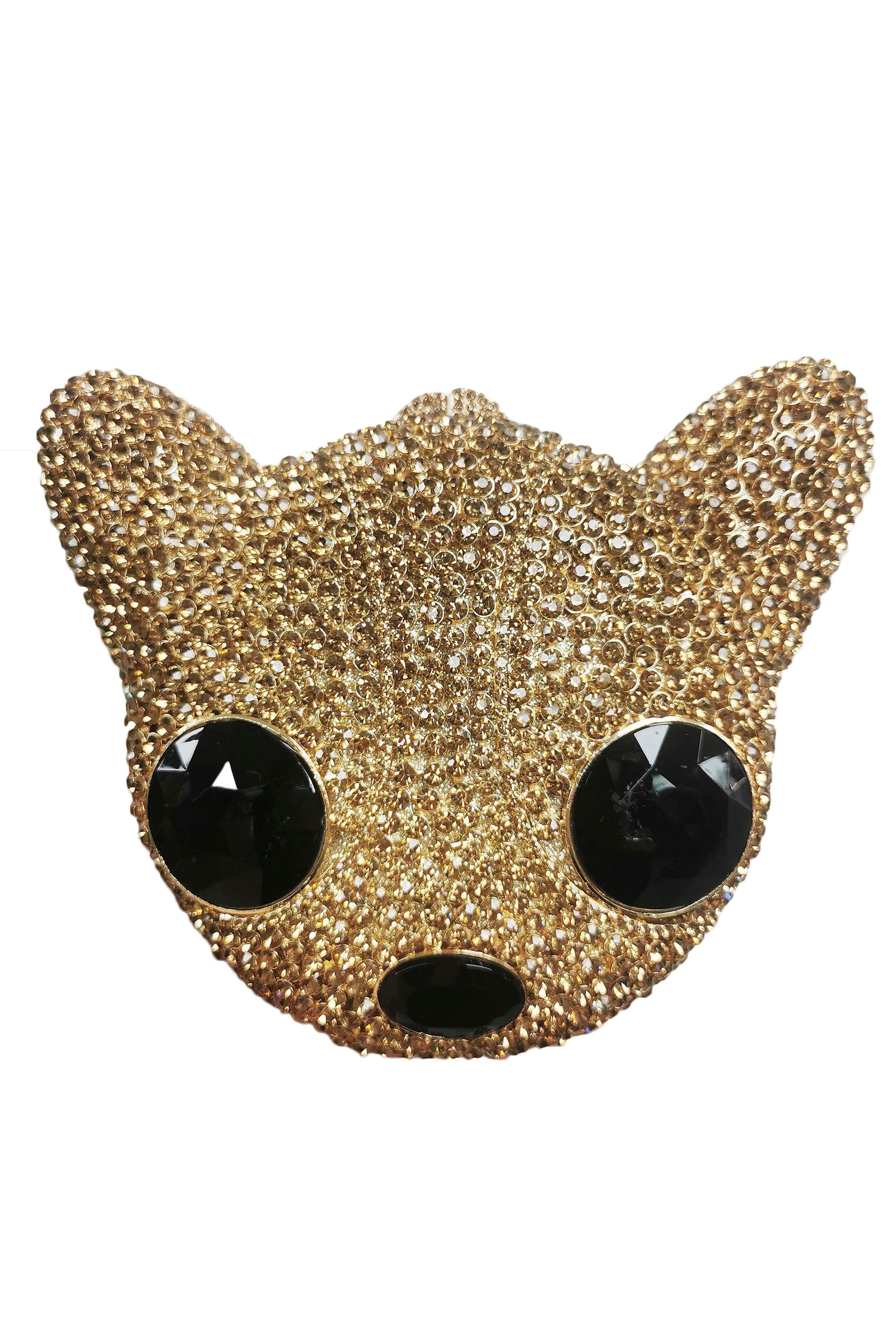 Cabeza de perro chihuahua con diamantes de imitación para la noche HB2230