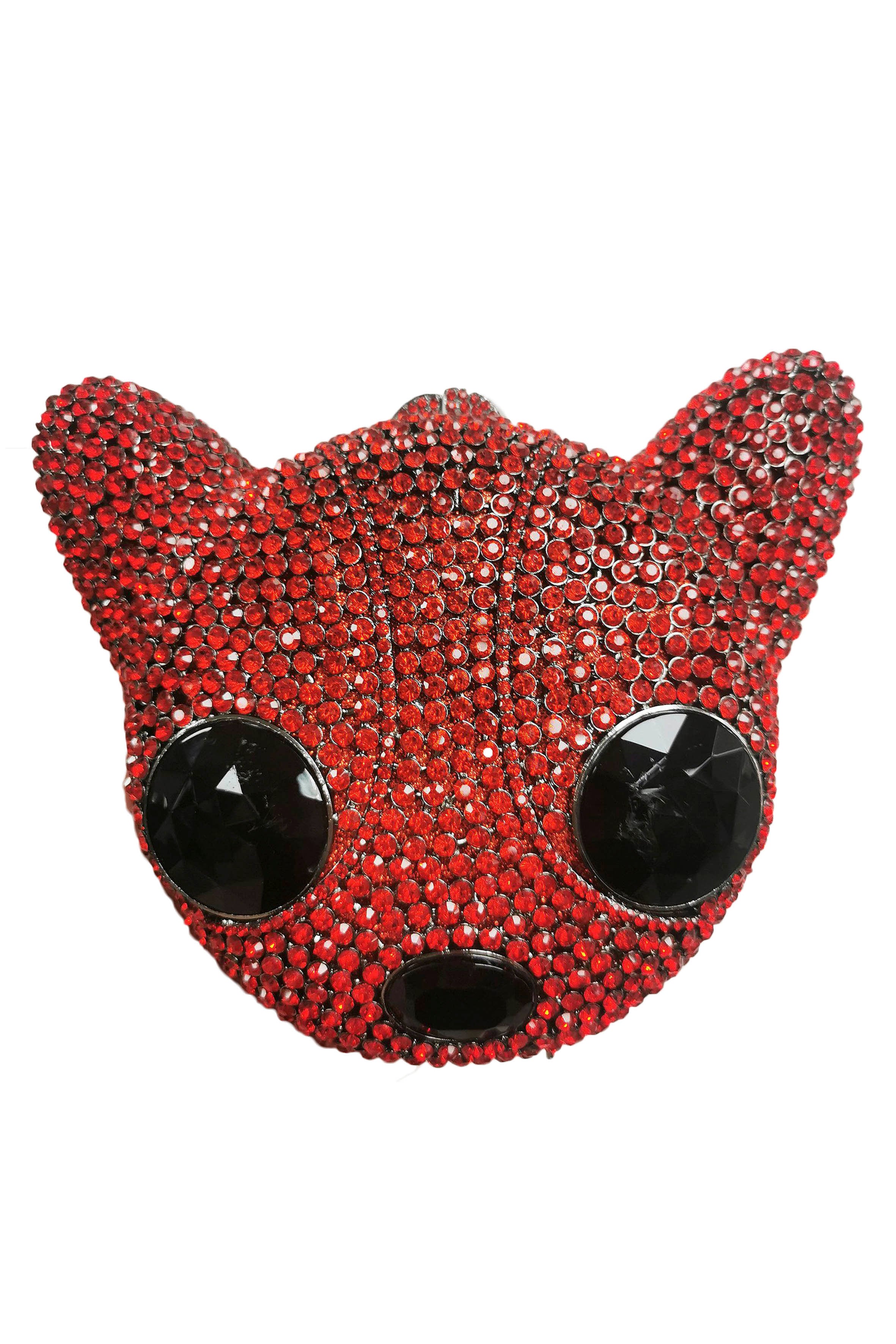 Cabeza de perro chihuahua con diamantes de imitación para la noche HB2230