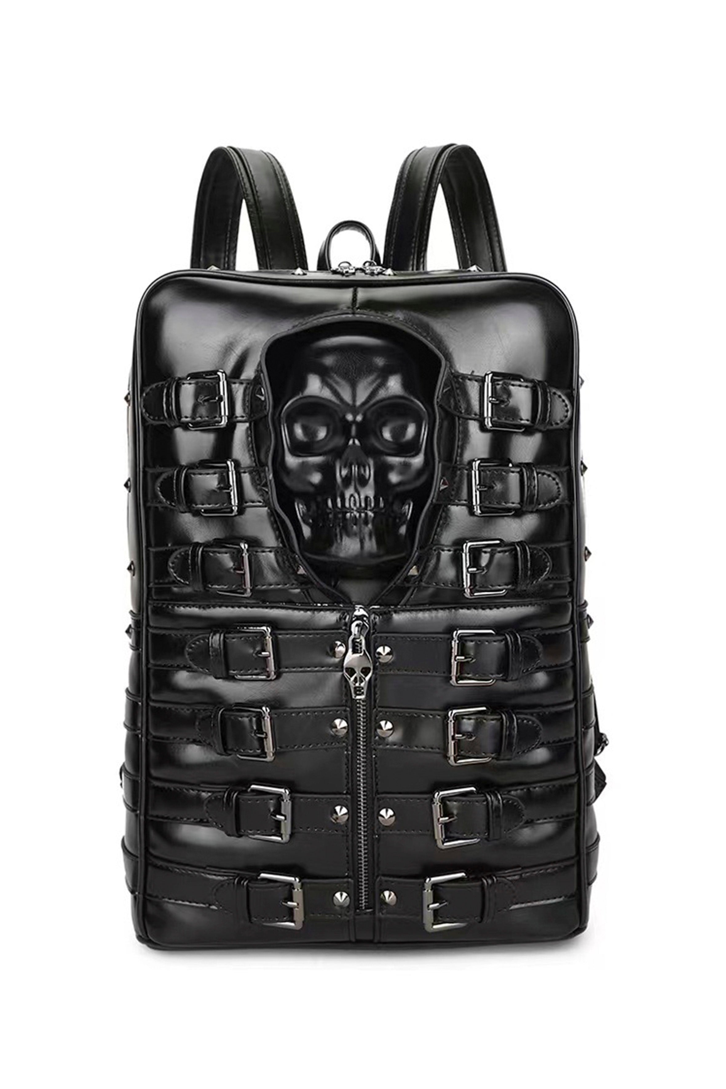 Skull Pu Leather Backpack HB2239 Ole