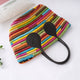 Bolso de playa de paja con colores del arco iris HB2364