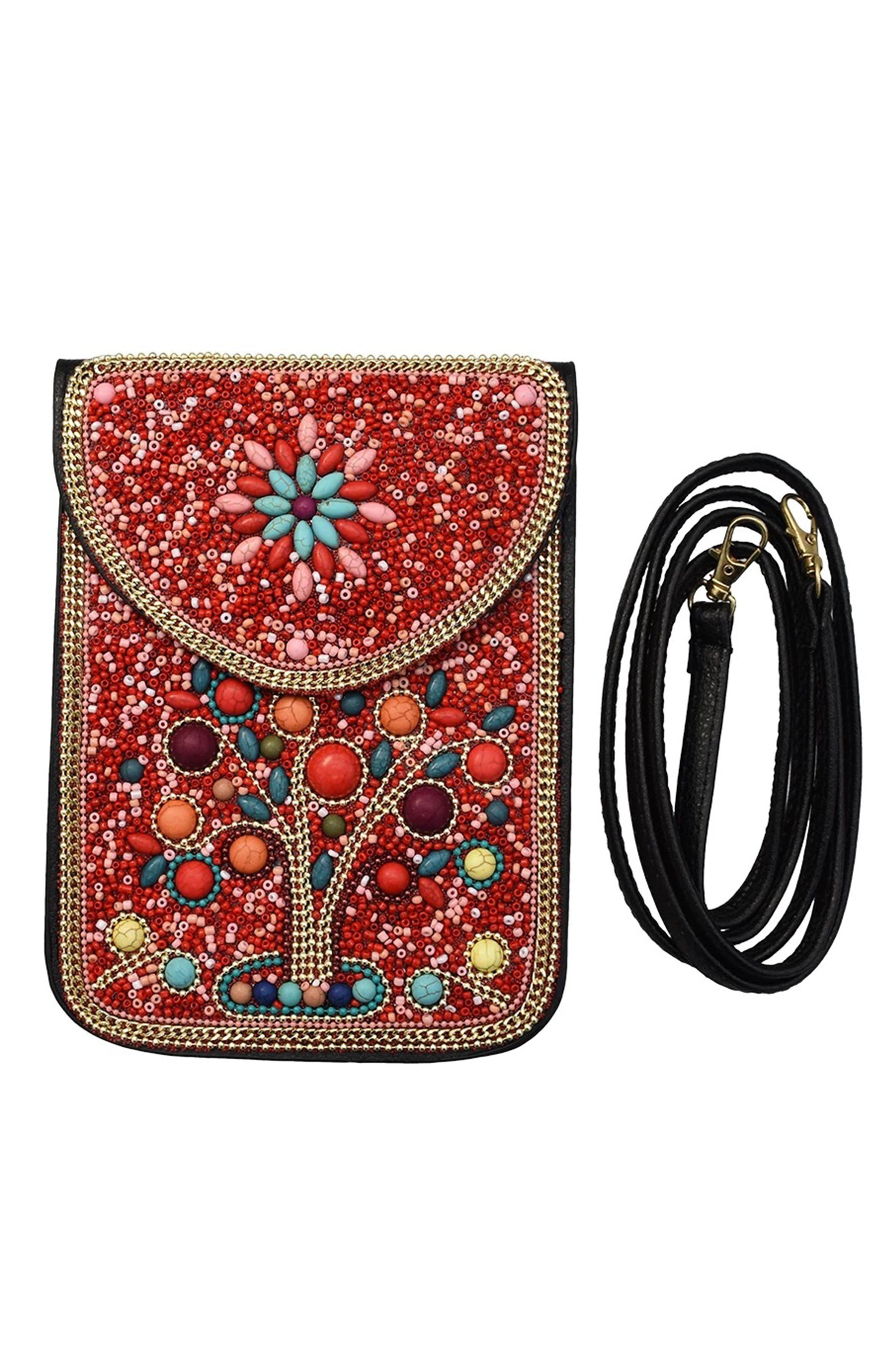 Tree Turquoise Seed Bead Crossbody HB2473