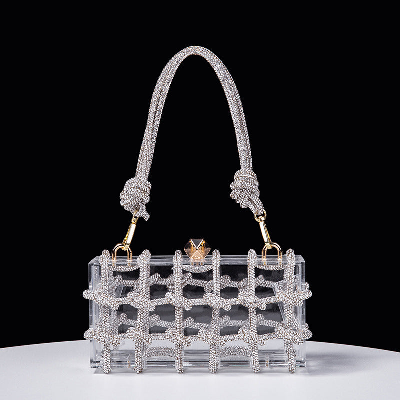 Rhinestone Tying Acrylic Bag HB2481 Ole