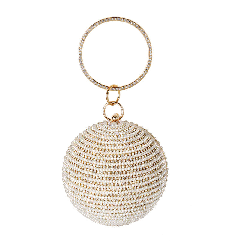 Bolso de noche con diamantes de imitación y bola HB2484