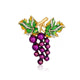 Grape Alloy Brooch PA4213