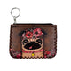 Floral Pug Print Hand Stitch Coin Purse HB0665 - NO.81