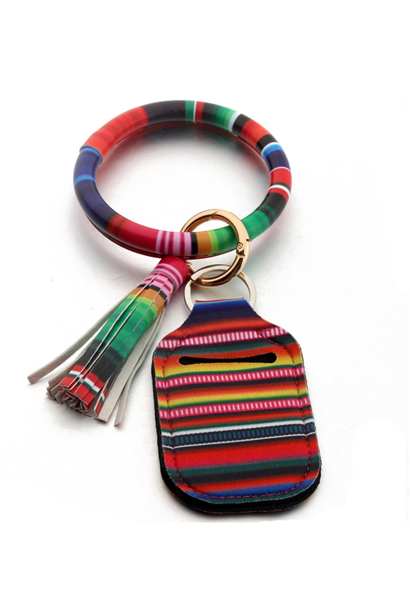 Llavero con borlas y portabotellas para desinfectante de manos K1140