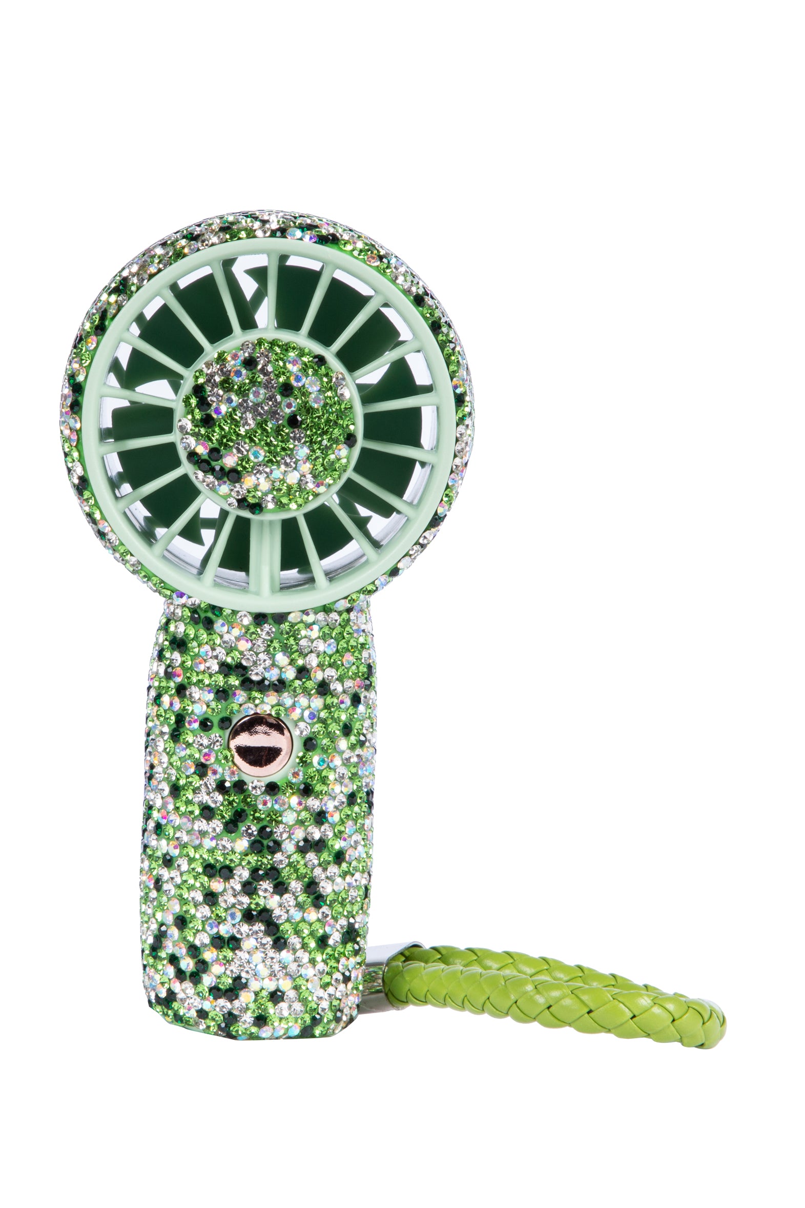 Mini ventilador portátil USB con llavero de diamantes de imitación K1322 