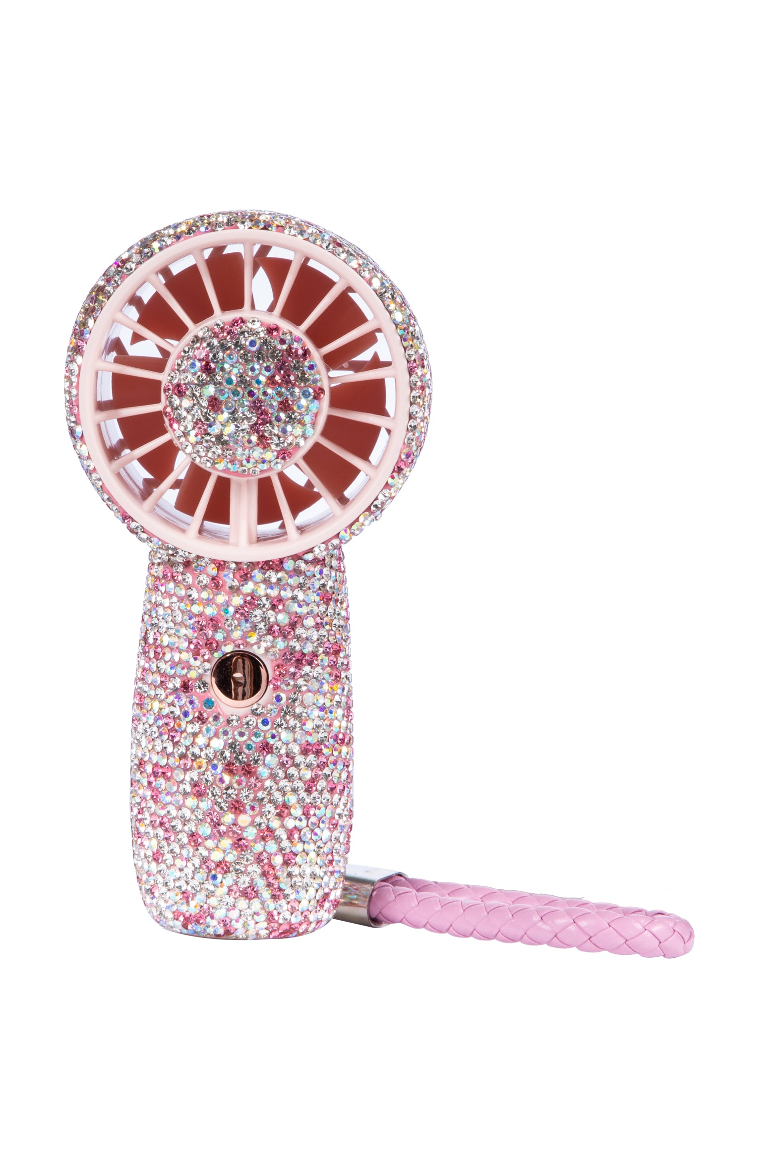 Mini ventilador portátil USB con llavero de diamantes de imitación K1322 