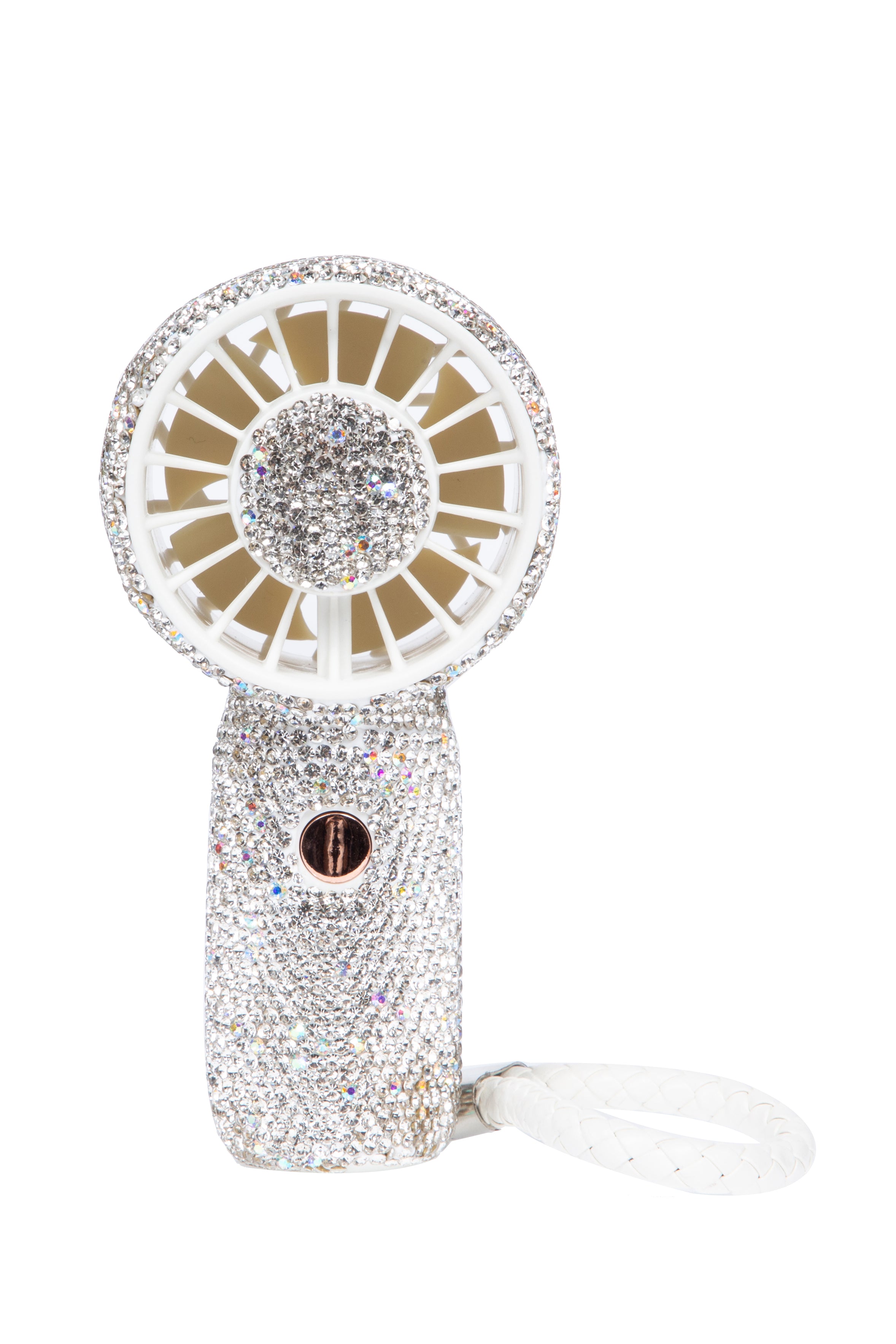 Mini ventilador portátil USB con llavero de diamantes de imitación K1322 