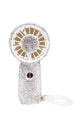 Mini ventilador portátil USB con llavero de diamantes de imitación K1322 