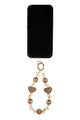 Crystal Heart Alloy Phone Wristlet Lanyard K1336