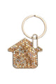 Ceramic Rhinestone House Keychain K1341
