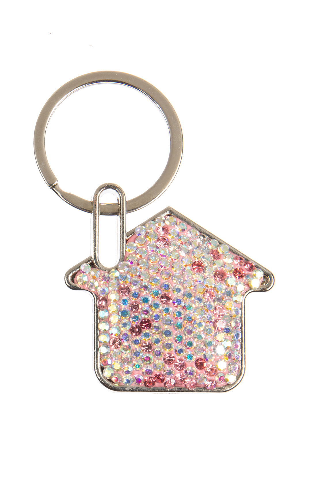 Ceramic Rhinestone House Keychain K1341