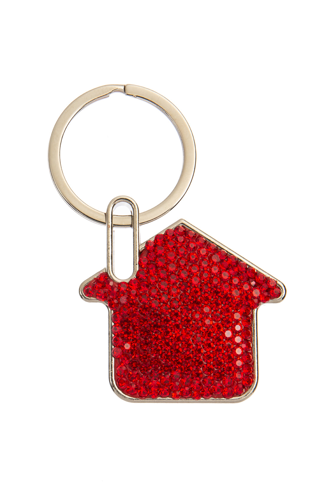 Ceramic Rhinestone House Keychain K1341
