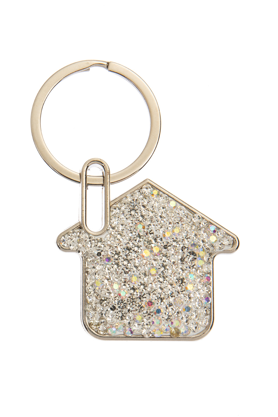 Ceramic Rhinestone House Keychain K1341