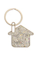 Ceramic Rhinestone House Keychain K1341
