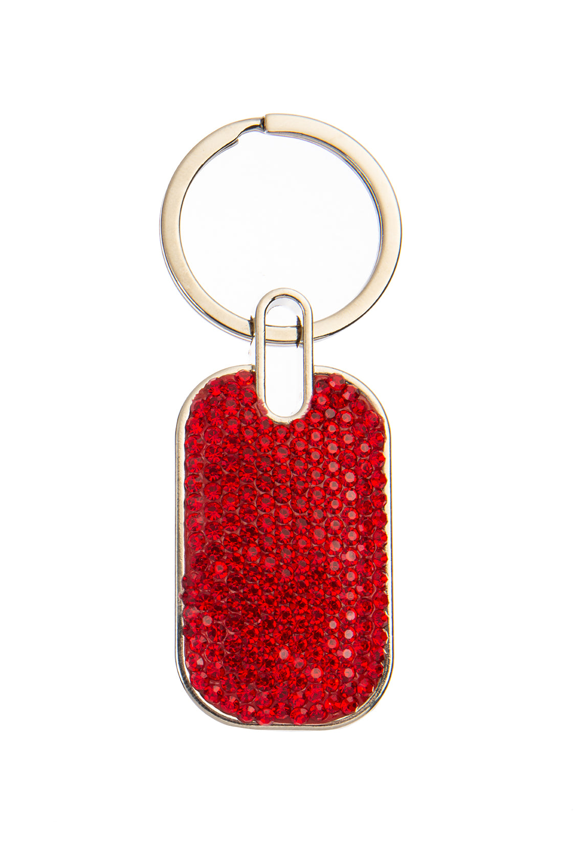 Ceramic Rhinestone Rectangle Keychain K1342