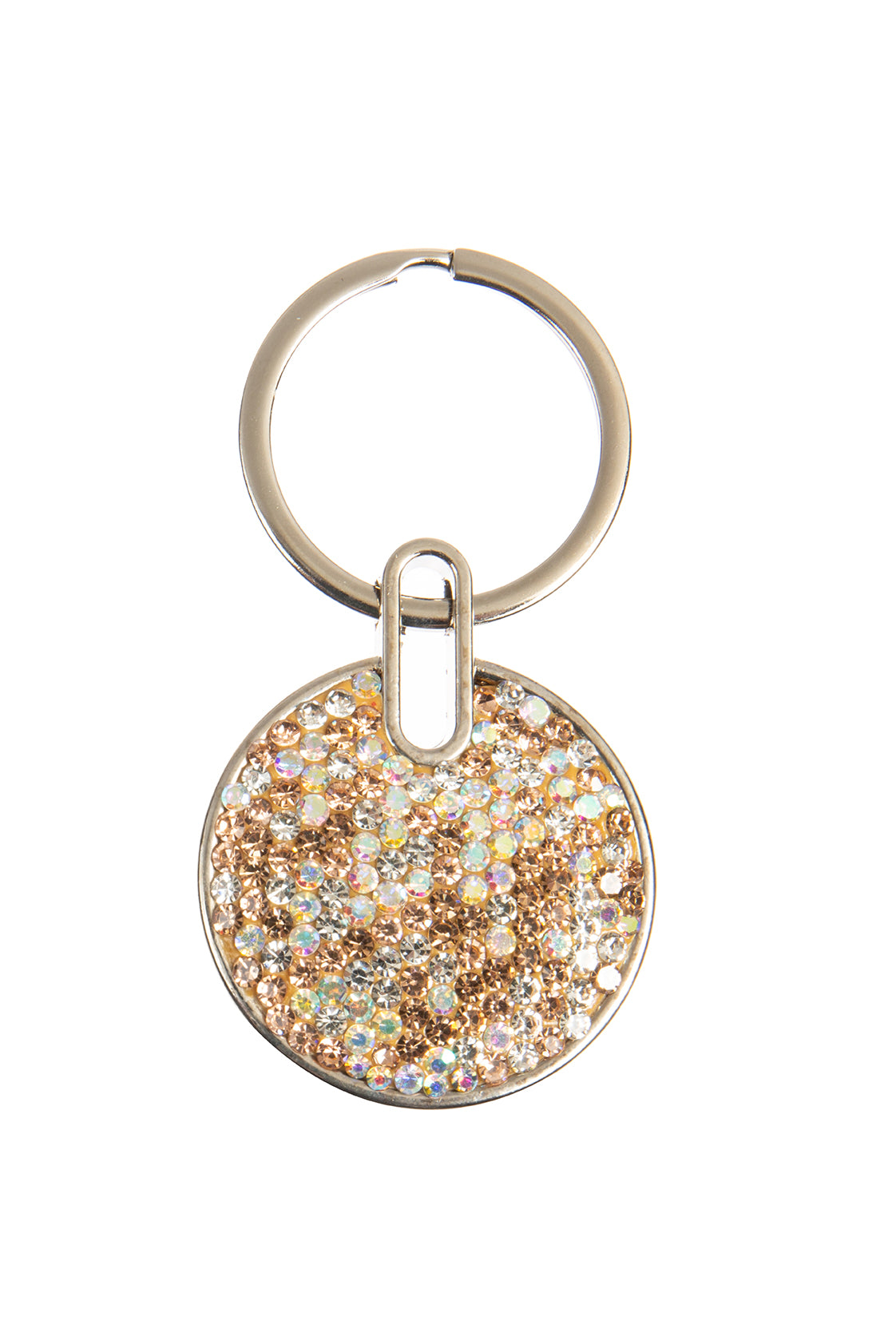 Ceramic Rhinestone Circle Keychain K1343