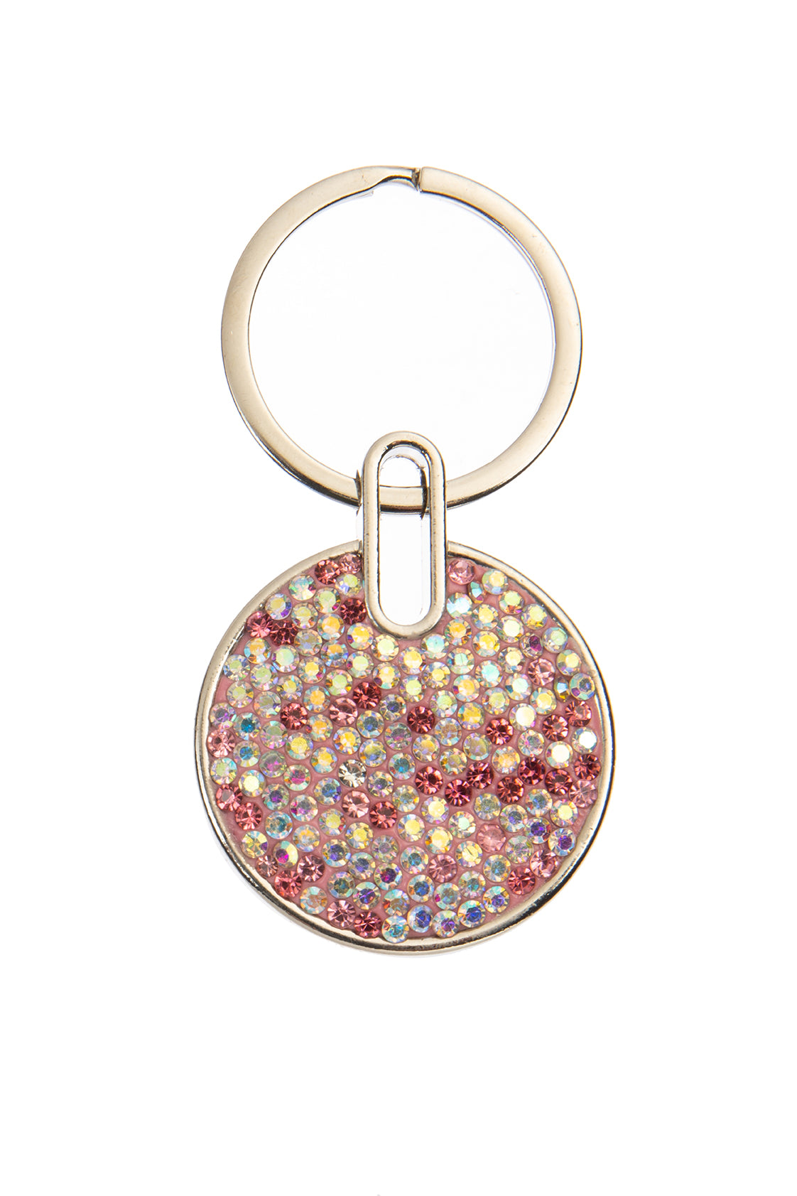 Ceramic Rhinestone Circle Keychain K1343