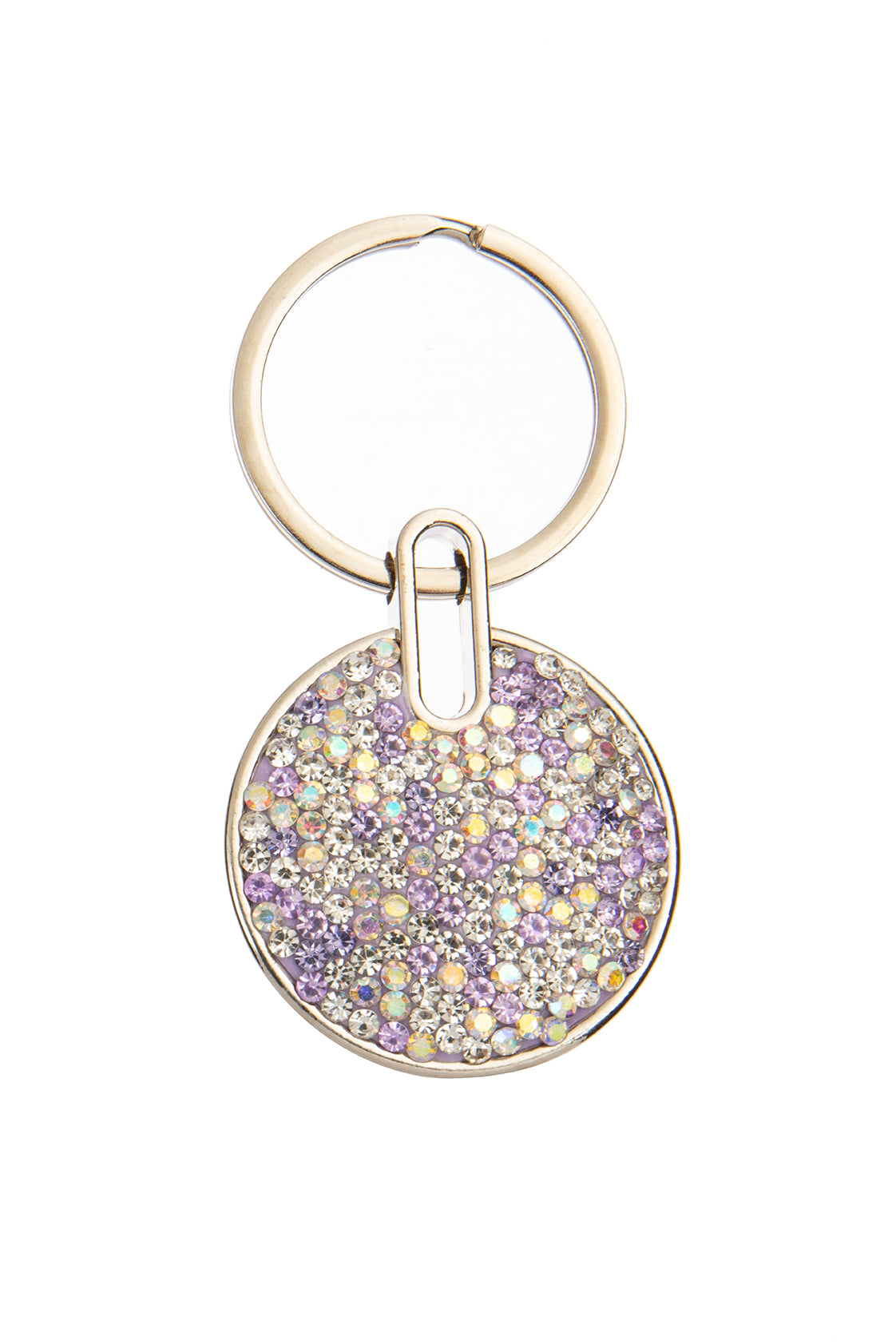 Ceramic Rhinestone Circle Keychain K1343