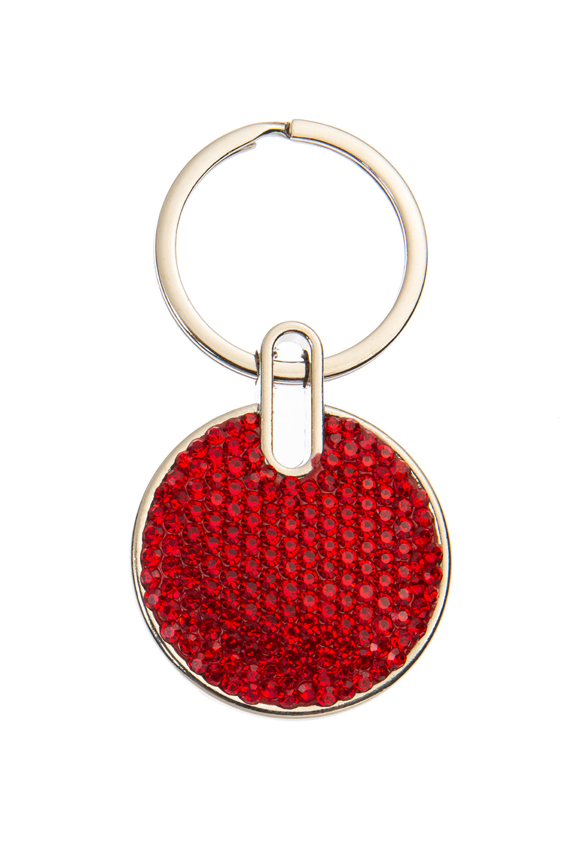Ceramic Rhinestone Circle Keychain K1343