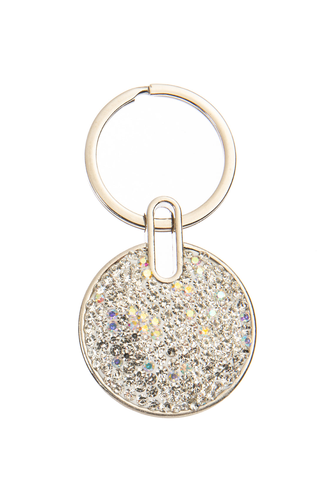 Ceramic Rhinestone Circle Keychain K1343