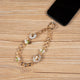 Crystal Flowers Phone Wristlet Lanyard K1348