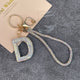 Alphabet Rhinestone Keychain Wristlet K1406