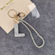Alphabet Rhinestone Keychain Wristlet K1406