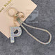 Alphabet Rhinestone Keychain Wristlet K1406