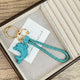 Dolphin Rhinestone Alloy Keychain Wristlet K1437