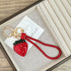 Strawberry Rhinestone Alloy Keychain Wristlet K1439