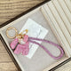 Dog Rhinestone Alloy Keychain Wristlet K1443
