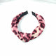 Diadema plisada con estampado animal L2529