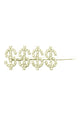 Dollar Rhinestone Hair Clip L2754