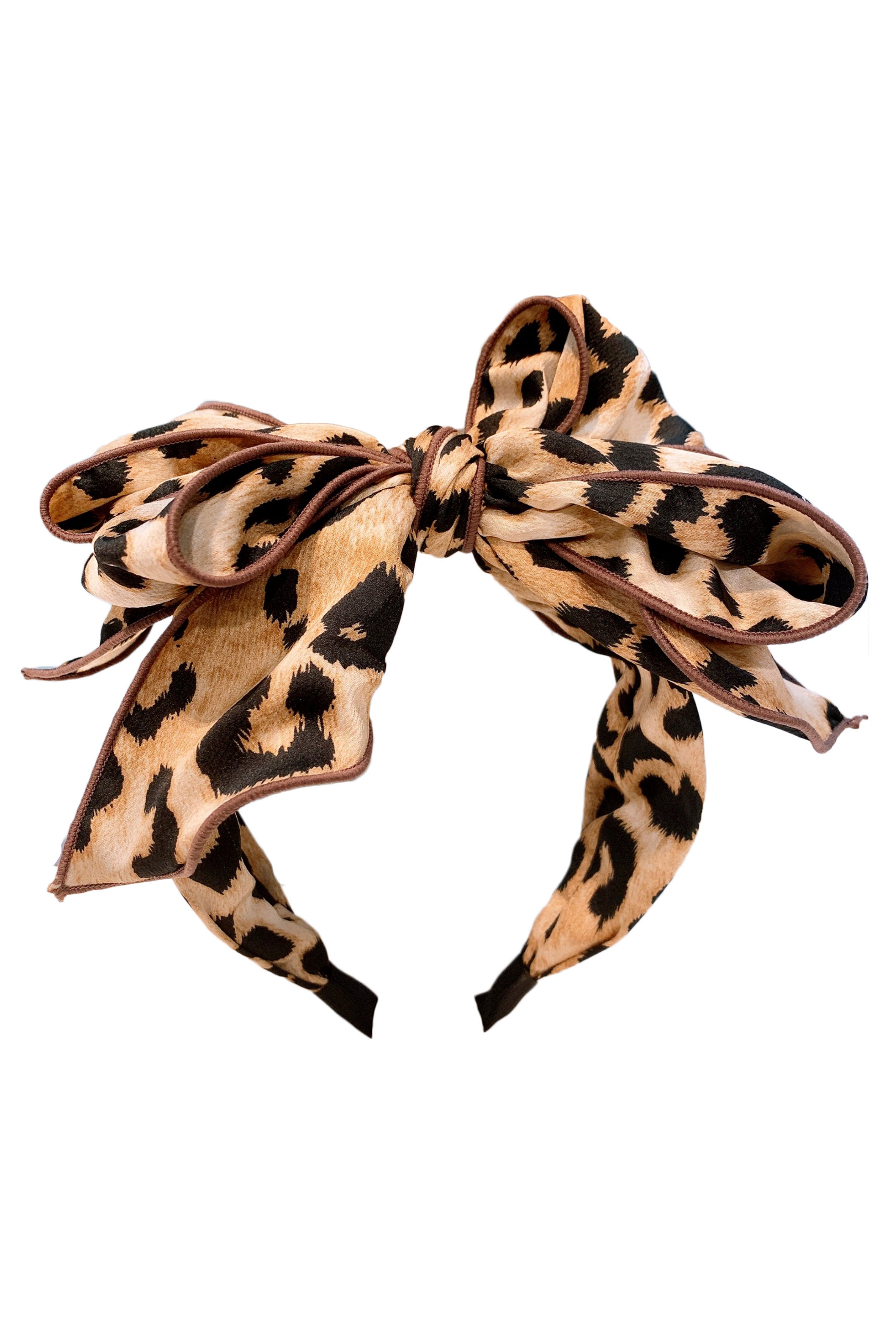 Leopard	 Bow Fabric Headband L2851