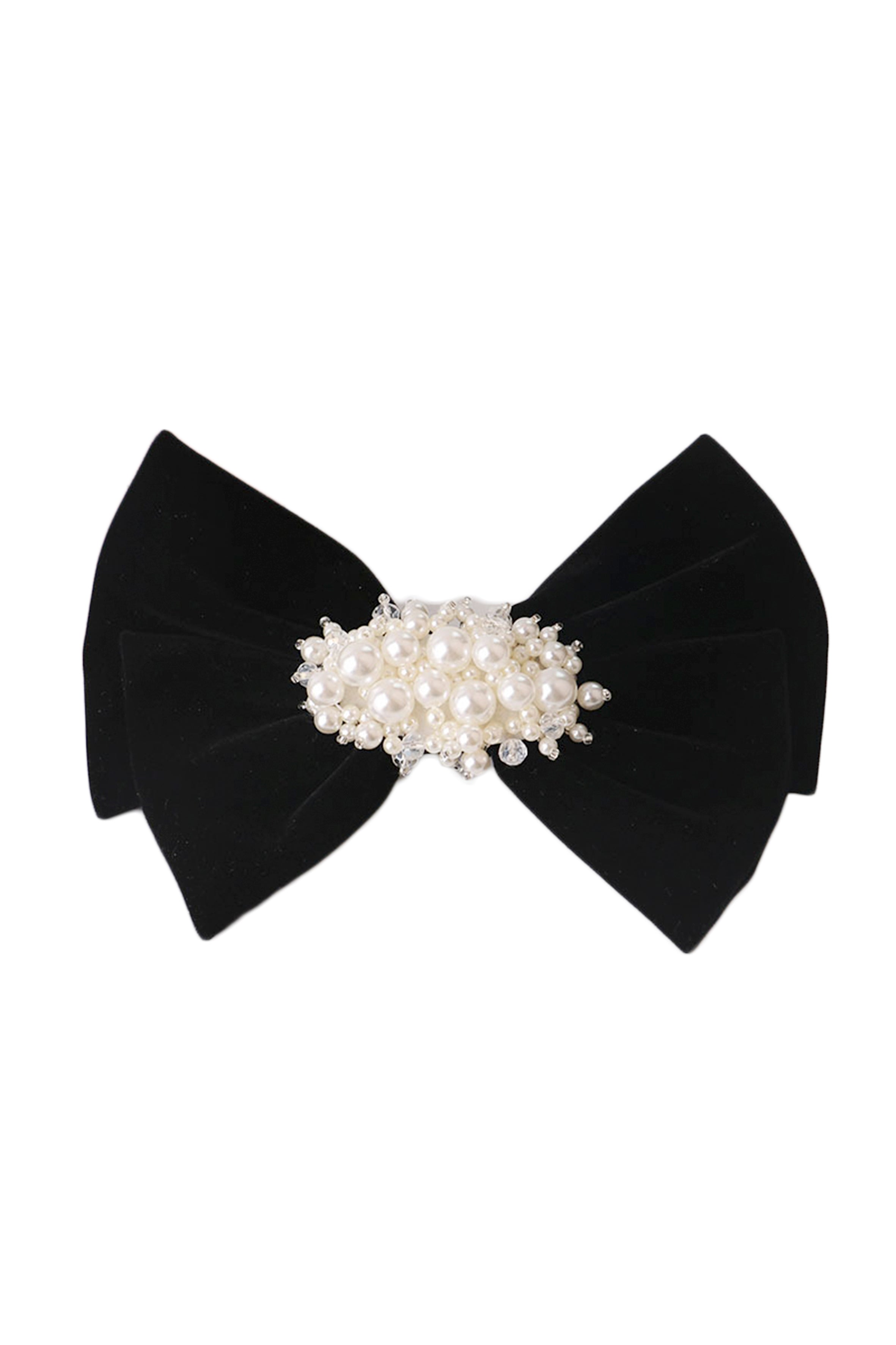 Pinza para el pelo con lazo y perla L2983