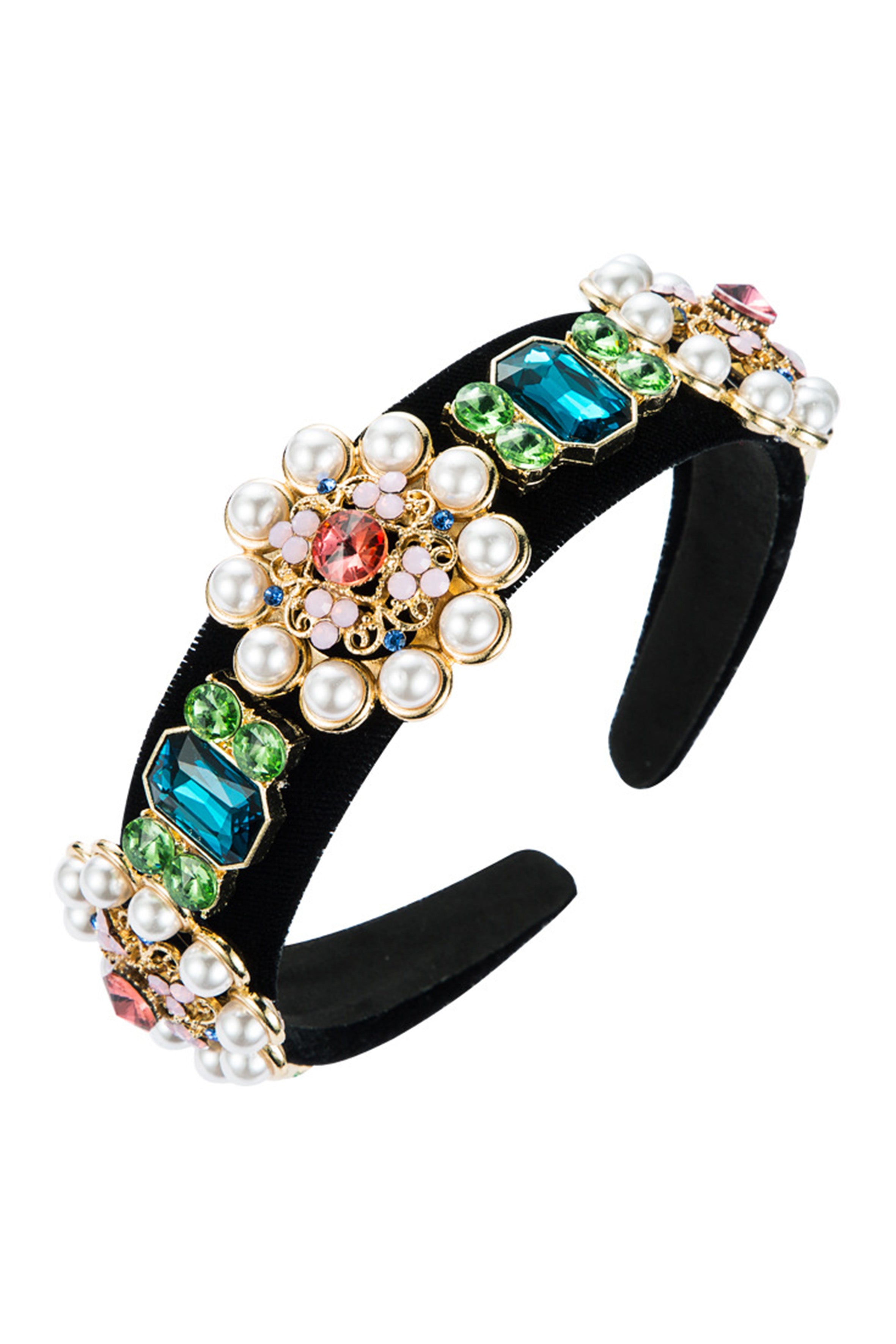 Flower Glass Drill Headband L3178