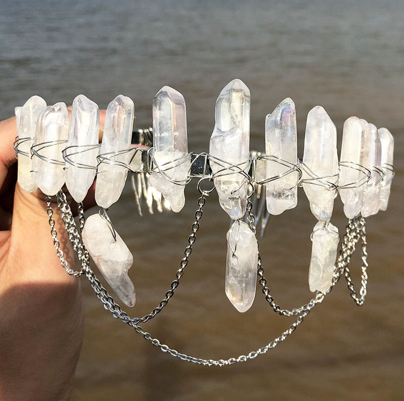 Quartz Column Chain Headband L3186