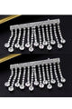 Juego de pinzas para el cabello con borlas y diamantes de imitación L3445