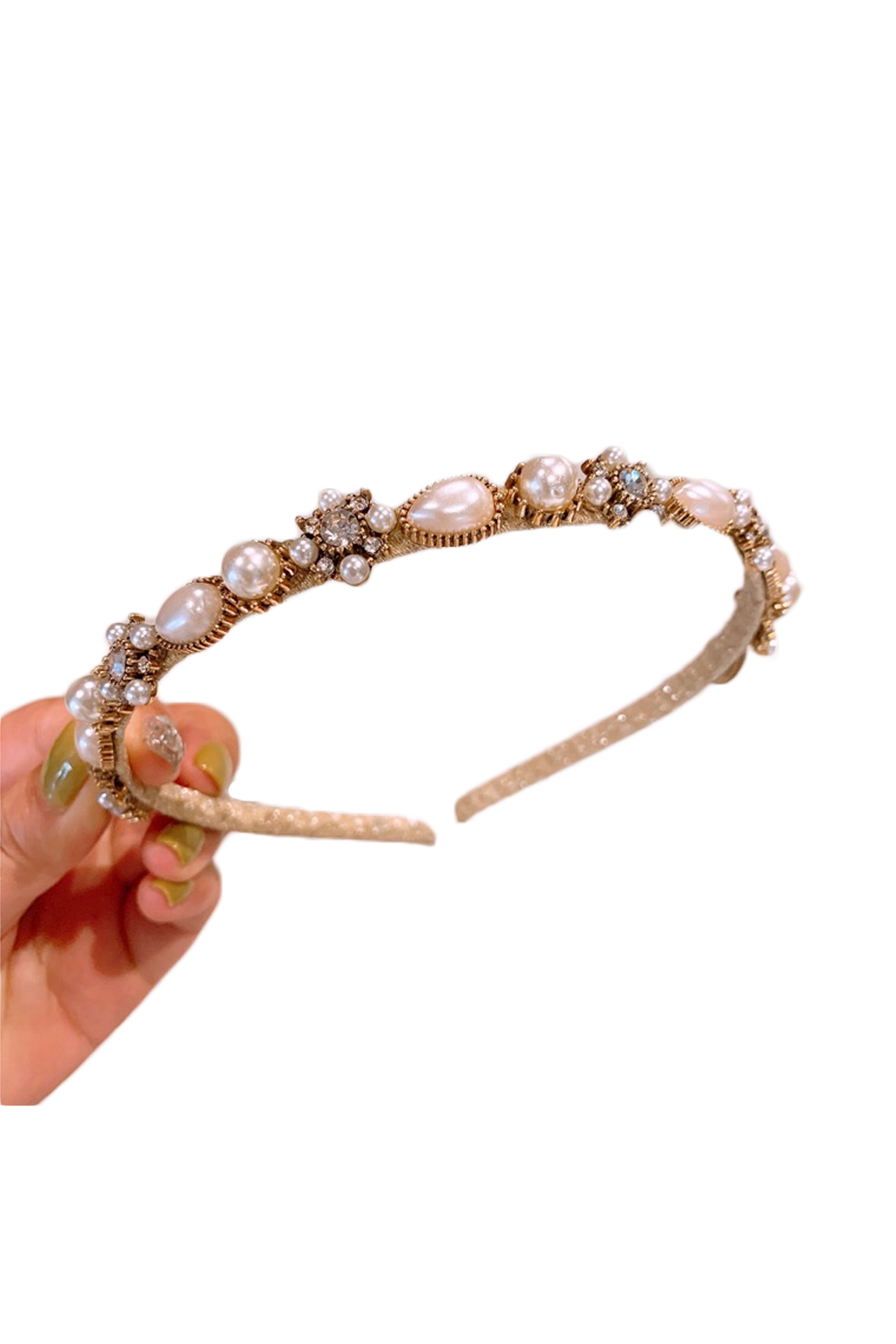 Pearl Rhinestone Headband L3463