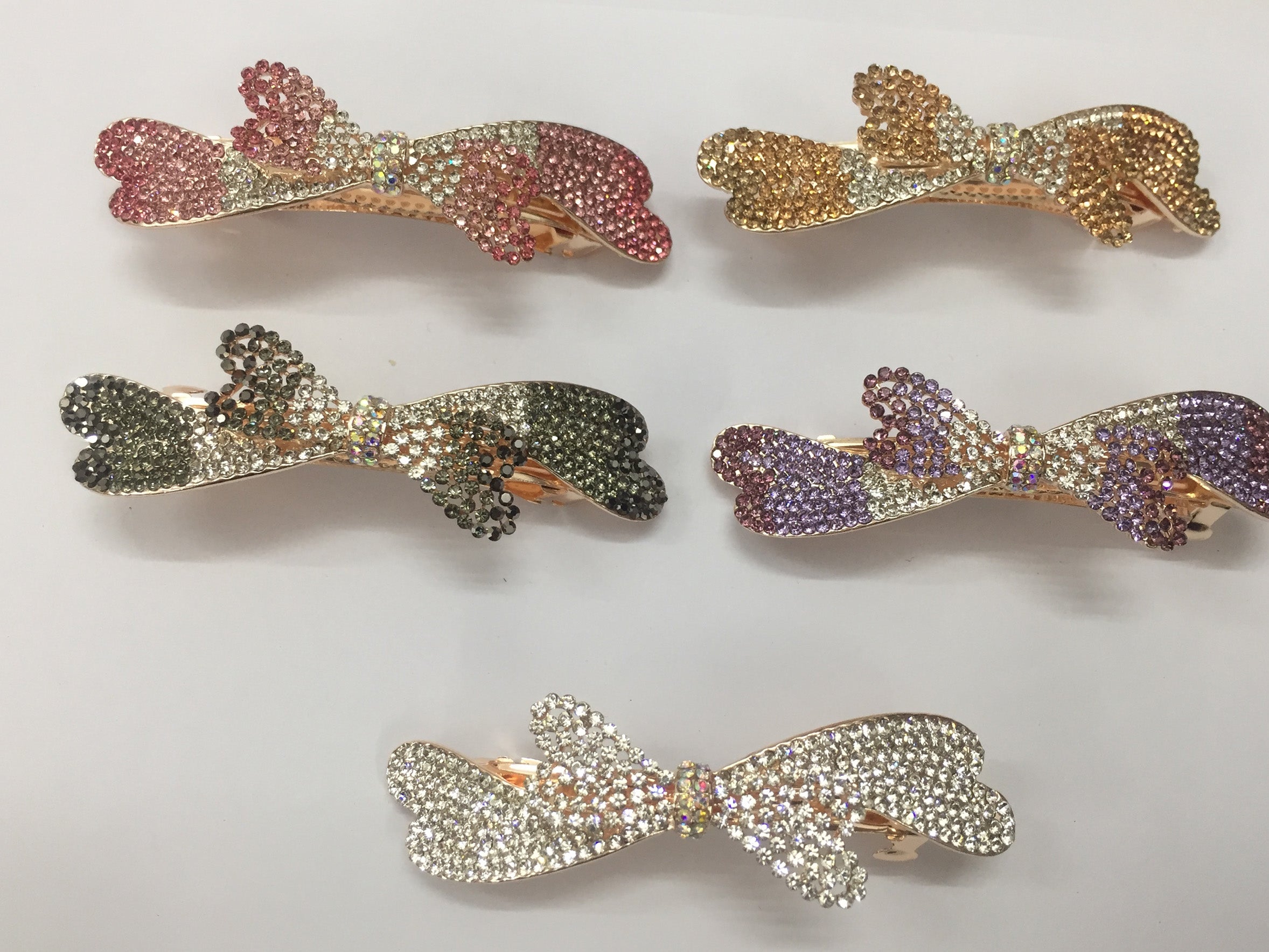 Pinza para el pelo con lazo de diamantes de imitación L3496