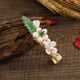 Floral Agate Hair Clip L3576