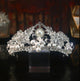 Diadema con corona barroca de diamantes de imitación y perlas L3706