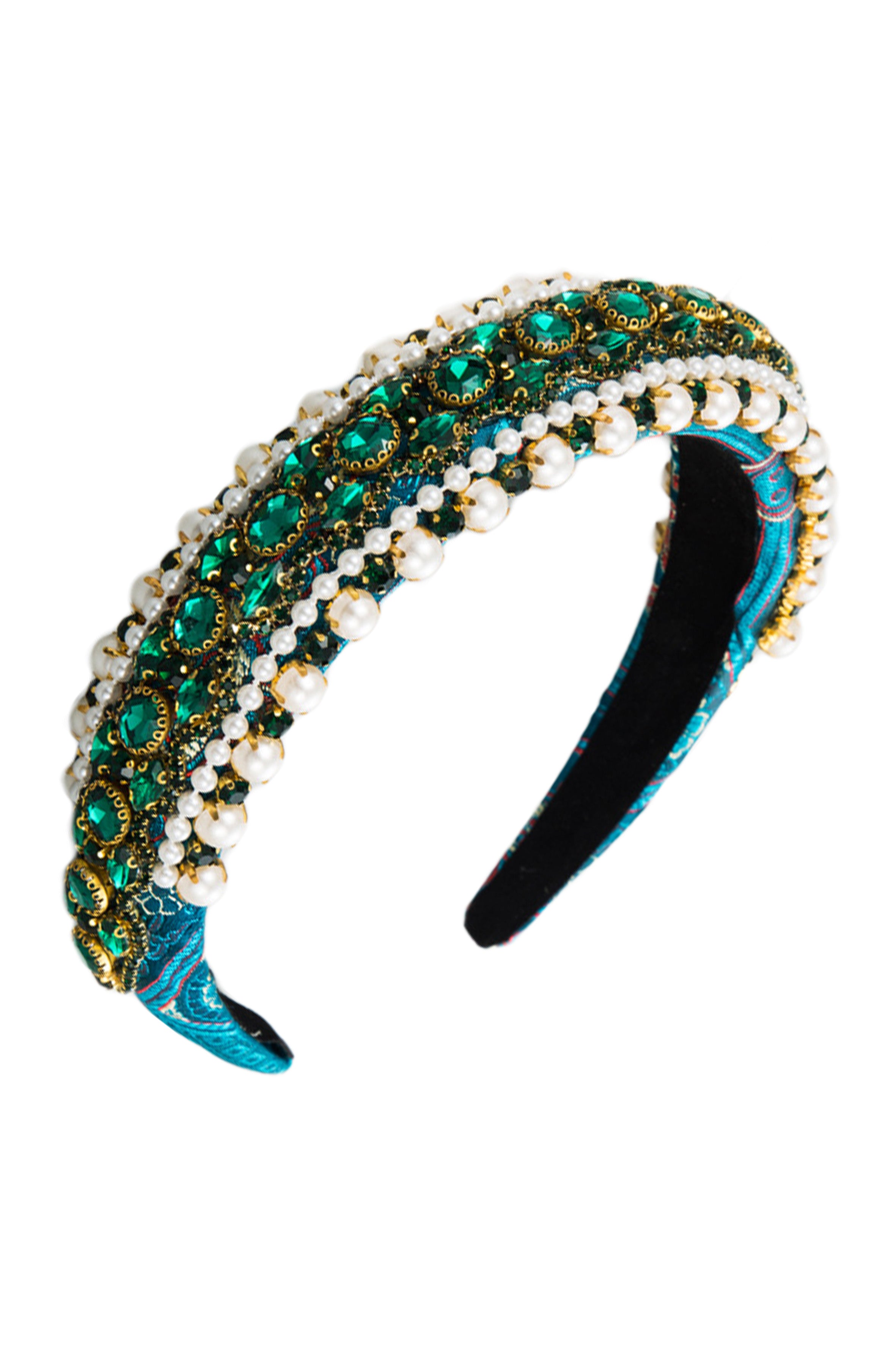 Pearl Glass Drill Headband L3952