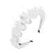 Diadema con cuentas de cristal y flores L4066