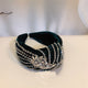 Knotted Rhinestone Velvet Headband L4118