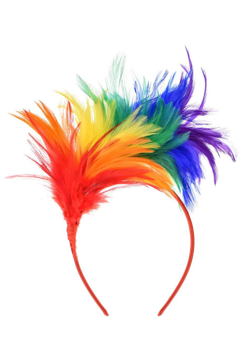 Multicolor Feather Headband L4184