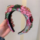 Diadema de esponja con cuentas de semillas florales L4427