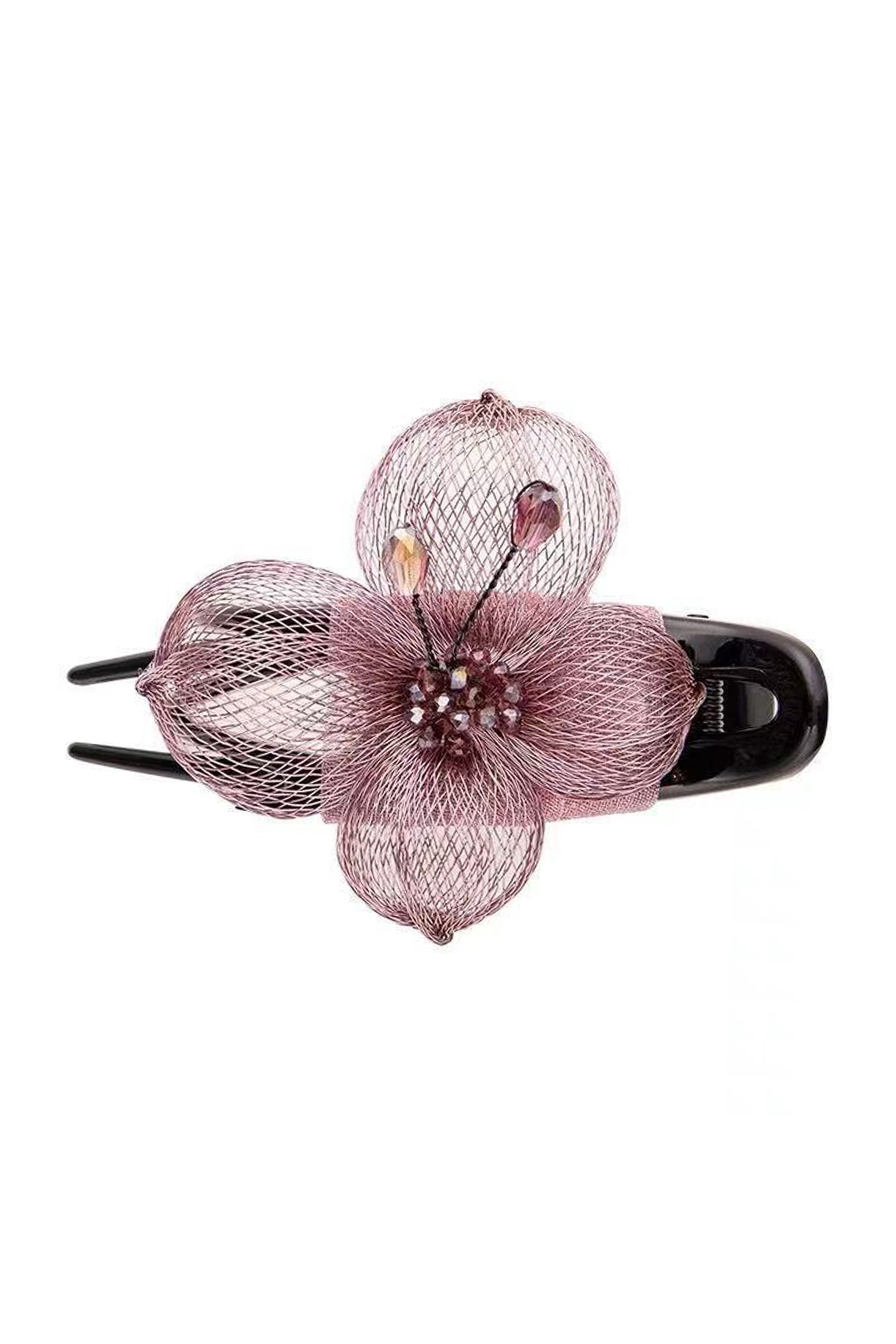 Pinza para el pelo acrílica con forma de flor L4475